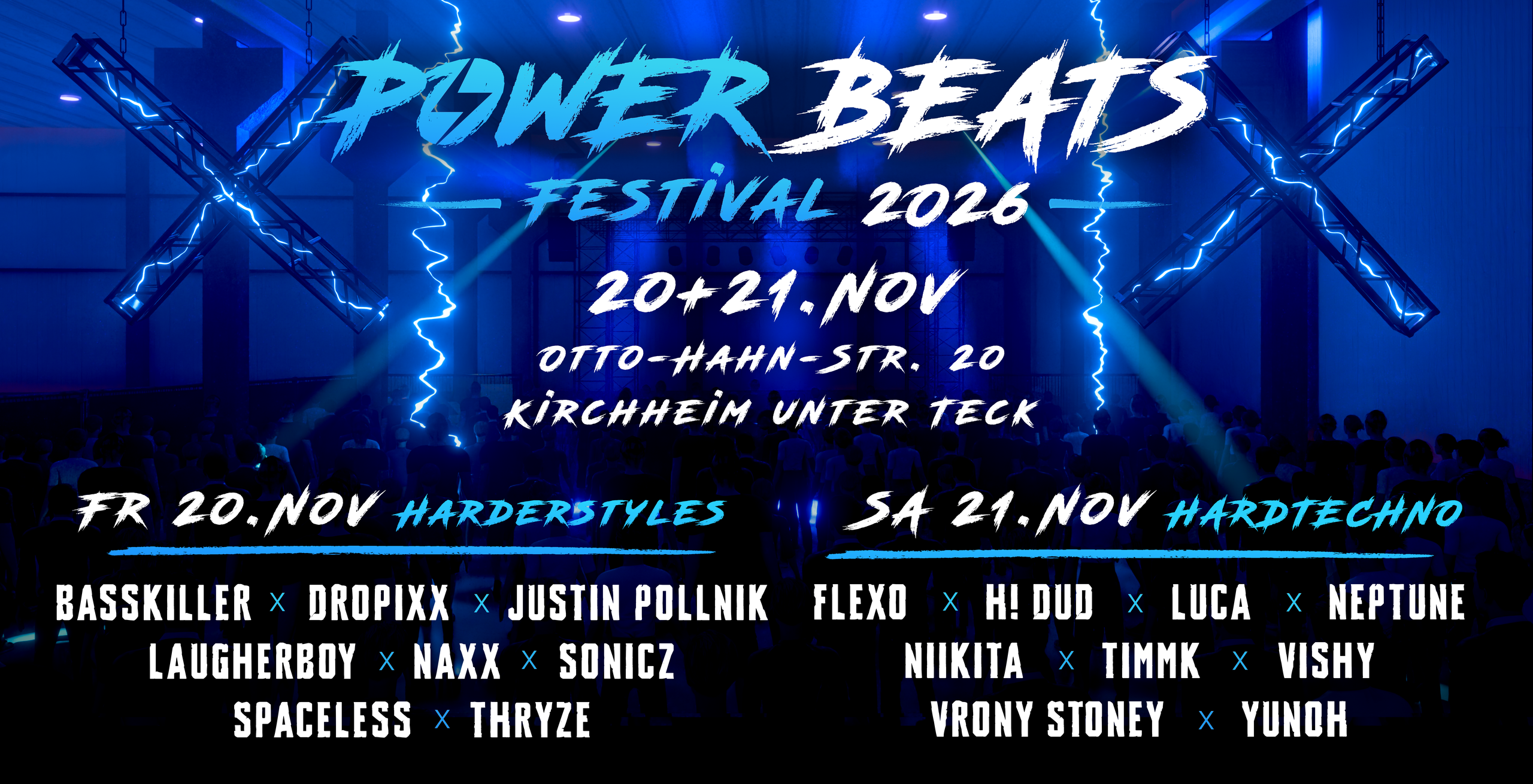 Offizieller Power Beats Festival 2026 Flyer - Kirchheim unter Teck